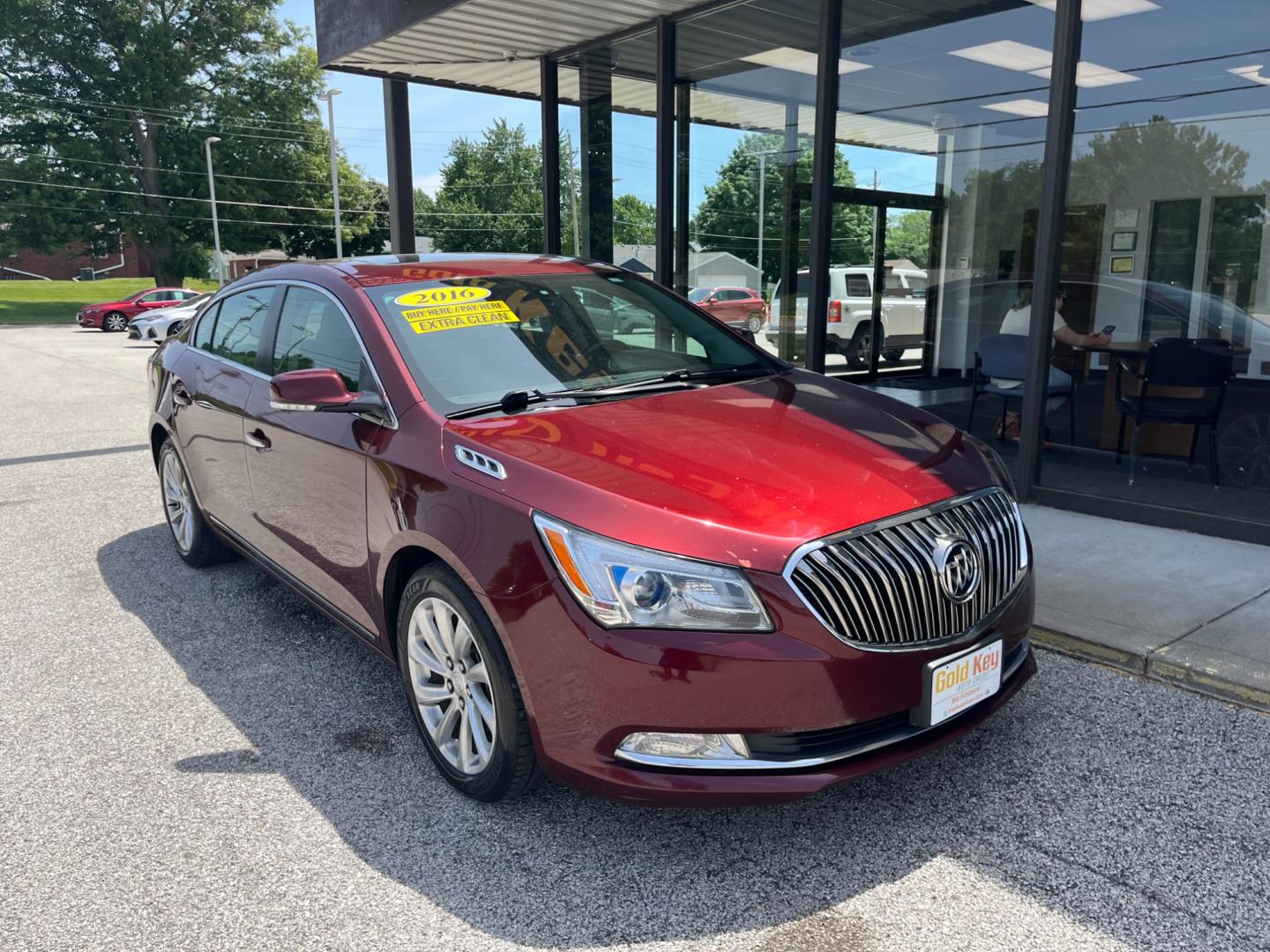 2016 Deep Garnet Metalllic Buick LaCrosse Leather Package (1G4GB5G32GF) with an 3.6L V6 DOHC 24V FFV engine, 6-Speed Automatic transmission, located at 1633 W Kimberly, Davenport, IA, 52806, (563) 323-5341, 41.559456, -90.598732 - Photo#2